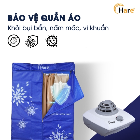 Ảnh của TỦ SẤY QUẦN ÁO HARE HR-CD1200