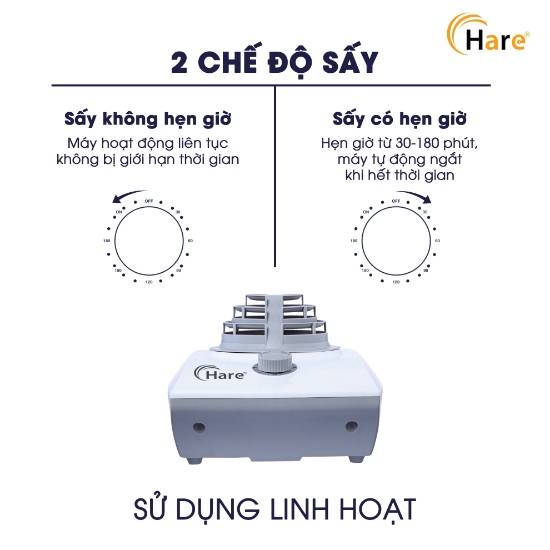 Ảnh của TỦ SẤY QUẦN ÁO HARE HR-CD1200