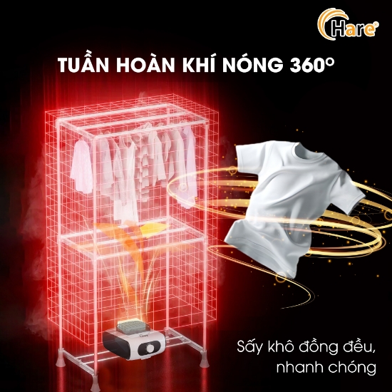 Ảnh của TỦ SẤY QUẦN ÁO HARE HR-CD1202