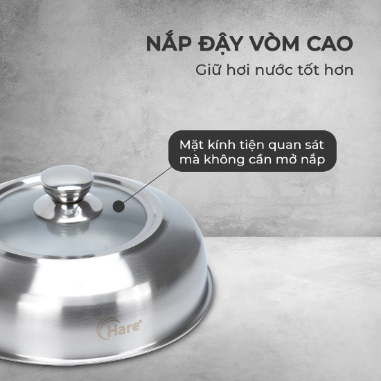 Ảnh của BỘ NỒI HẤP 3 TẦNG HARE HR-NH28F6; HR-NH30F6