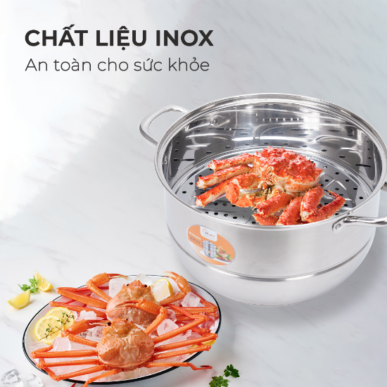 Ảnh của BỘ NỒI HẤP 3 TẦNG HARE HR-NH28F6; HR-NH30F6