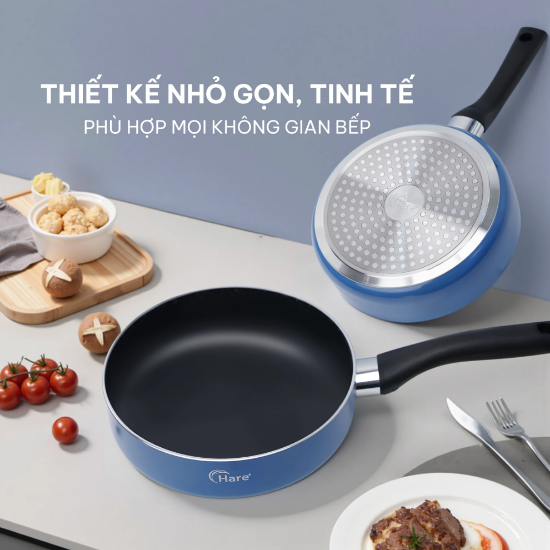 Ảnh của CHẢO NHÔM CHỐNG DÍNH ĐÁY TỪ HARE HR-P2318; HR-2320
