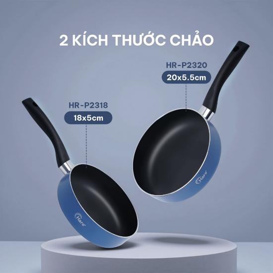 Ảnh của CHẢO NHÔM CHỐNG DÍNH ĐÁY TỪ HARE HR-P2318; HR-2320