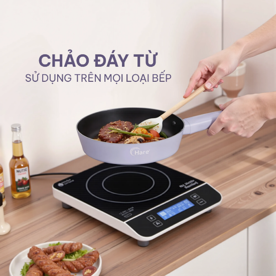 Ảnh của CHẢO NHÔM CHỐNG DÍNH ĐÁY TỪ HARE HR-P2118; HR-P2120; HR-P2124