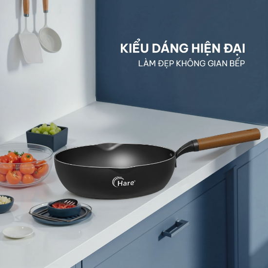 Ảnh của CHẢO NHÔM CHỐNG DÍNH ĐÁY TỪ HARE HR-P2726; HR-P2728