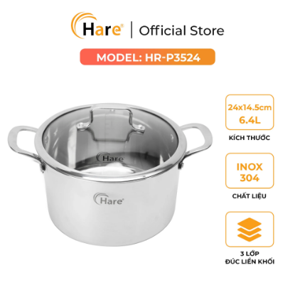 Ảnh của NỒI INOX ĐÚC LIỀN KHỐI HARE HR-S3524