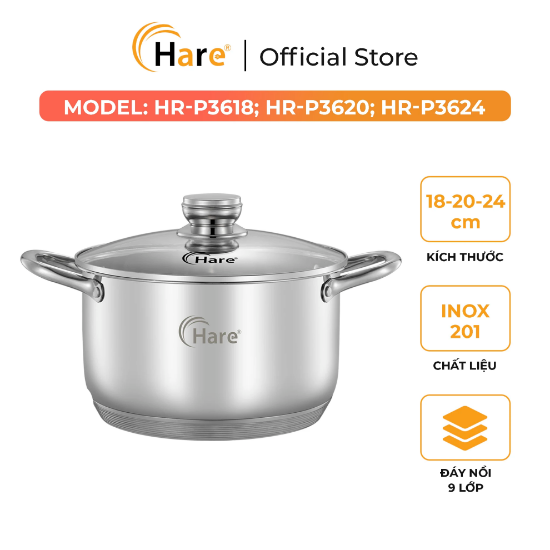 Ảnh của NỒI INOX ĐÁY TỪ 9 LỚP HARE 