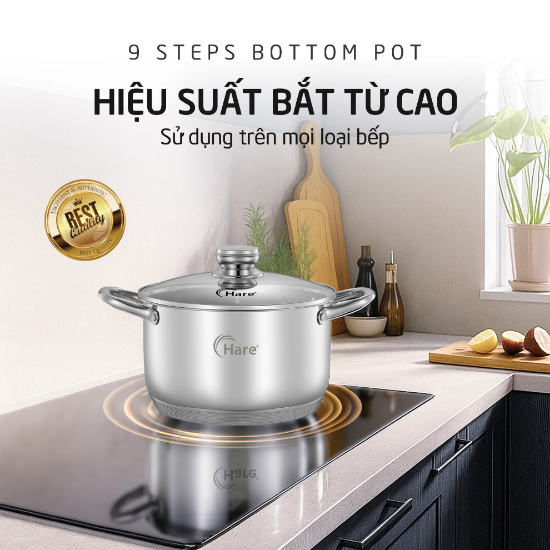 Ảnh của NỒI INOX ĐÁY TỪ 9 LỚP HARE 