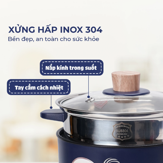 Ảnh của NỒI LẨU ĐIỆN ĐA NĂNG MINI HARE HR-MF1506 