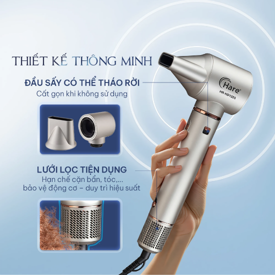 Ảnh của MÁY SẤY TÓC ION ÂM HARE HR-HD1225