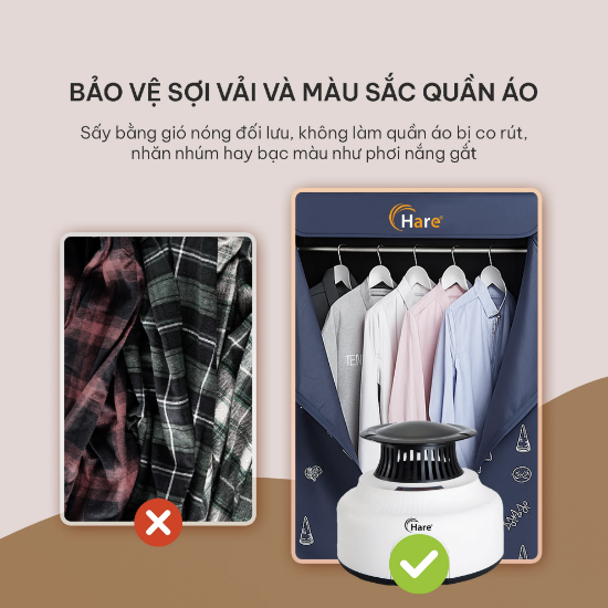 Ảnh của TỦ SẤY QUẦN ÁO HARE HR-CD1208