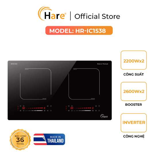 Ảnh của BẾP TỪ ĐÔI HARE HR-IC1538