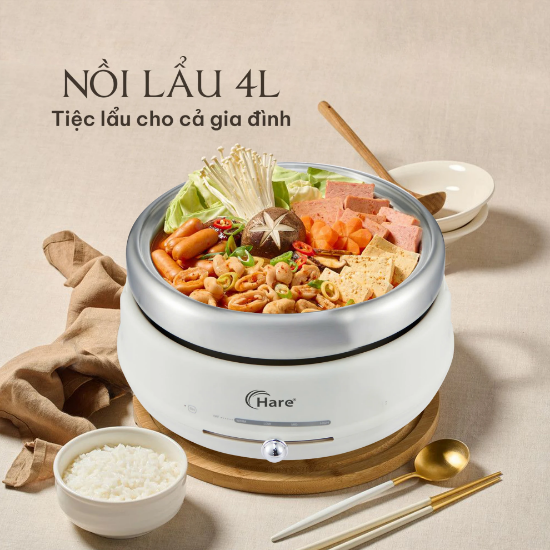 Ảnh của NỒI LẨU ĐIỆN 2 TRONG 1 HARE HR-MT5038