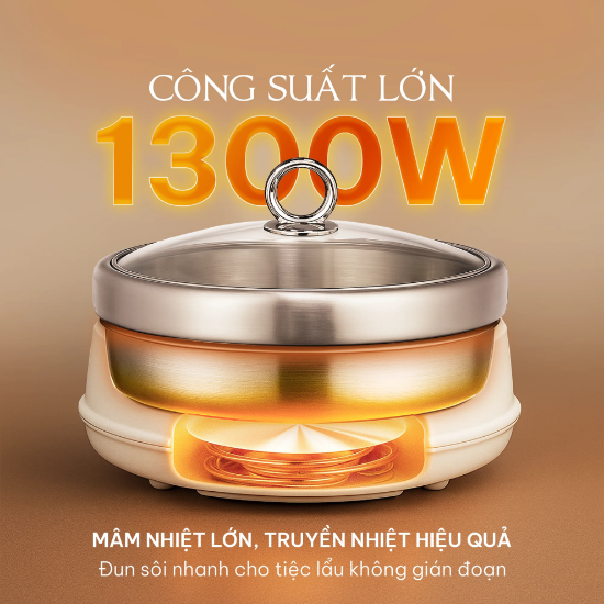 Ảnh của NỒI LẨU ĐIỆN 2 TRONG 1 HARE HR-MT5038