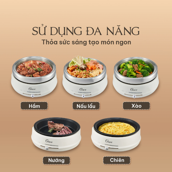 Ảnh của NỒI LẨU ĐIỆN 2 TRONG 1 HARE HR-MT5038