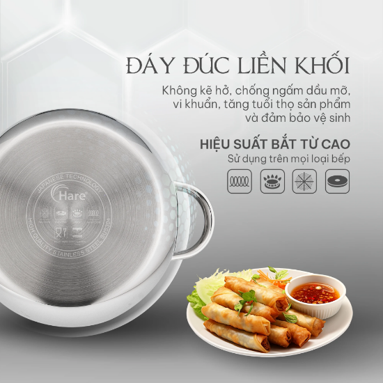 Ảnh của BỘ NỒI ĐÚC 3 LỚP INOX 304  HARE HR-3565