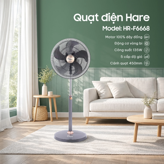Ảnh của QUẠT ĐIỆN CÂY HARE HR-F6668