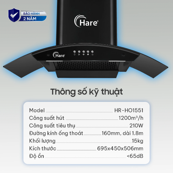 Ảnh của MÁY HÚT MÙI HARE HR-HO1551