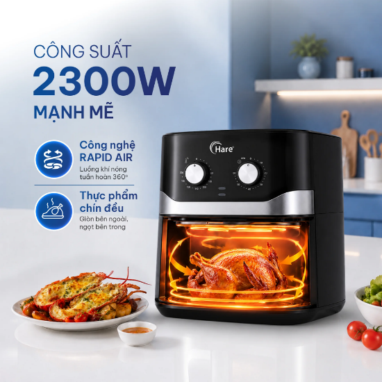 Ảnh của NỒI CHIÊN KHÔNG DẦU HARE HR-AF935