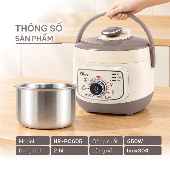 Ảnh của NỒI ÁP SUẤT ĐIỆN HARE HR-PC606