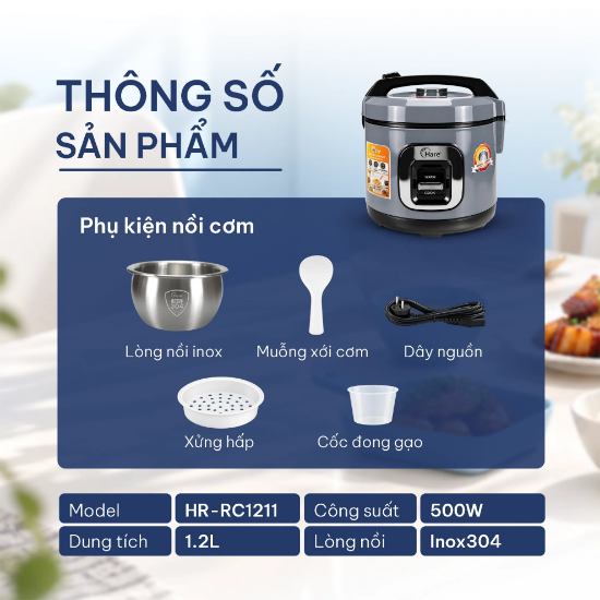 Ảnh của NỒI CƠM ĐIỆN HARE HR-RC1211