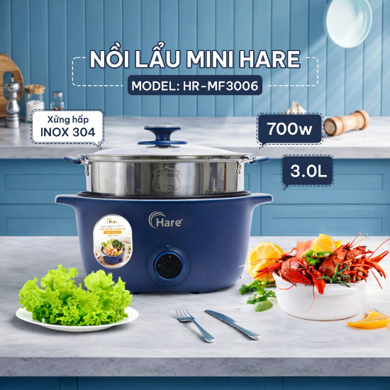 Ảnh của NỒI LẨU ĐIỆN ĐA NĂNG HARE HR-MF3006 